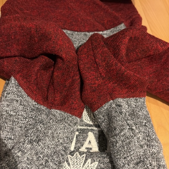 Burgundy Red & Grey Roots Canada Hoodie - size XS - Picture 10 of 16